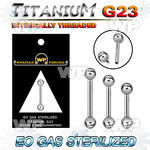 gh4438u presterilized titanium bar 14g balls internal