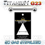 gh44um3 sterilized titanium nipple bar 4mm balls