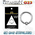 gh46a3 g23 titanium captive bead ring 1 2mm 3mm ball ear lobe piercing