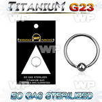 gh46aet g23 titanium captive bead ring 1mm 3mm ball ear lobe piercing