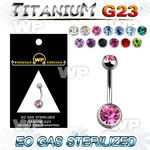 gh4uk6i g23 titanium belly ring w 8mm 5mm jewel ball belly piercing
