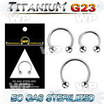gh64w40 presterilized titanium circular bar 16g balls