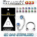 gh64wk6 presterilized titanium circular bar jeweled balls