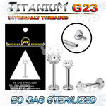 ghb48uek presterilized titanium labret stud 16g cz internal