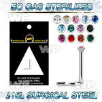 gu364k presterilized steel bezel nasal screw 2mm colored