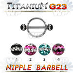 h1dumws 316l steel round nipple shieldg23 titanium barbell 1 6mm nipple piercing