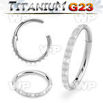 h3i3x0p titanium hinged segment clicker 16g outward pyramids