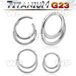 h3i3xt titanium hinged segment clicker 16g double rings