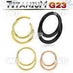 h3i3xtr pvd titanium hinged segment clicker 16g double rings