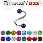 h3mdaz titanium spiral 3mm multi crystal balls