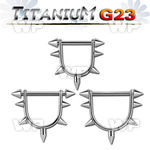 h3um7 g23 titanium nipple barbell 1 6mm 4mm cones316l steel nipple piercing