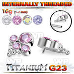 h3xg98u titanium bohemian design top colored cz