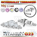 h3xge8u titanium g23 top part post triple round cz