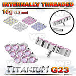 h3xgks8u titanium top cz diamond shape cnc setting