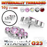 h3xgkt8u titanium top five cz cluster balls internal