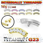 h3xgzz8u pvd finish implant grade titanium five curved top