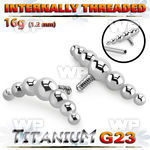h3xk8u titanium curved shaped top seven bead balls