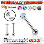 h448jd4s titanium bar 14g flat crystal top ball internal