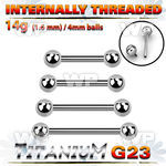 h44um38u titanium g23 nipple straight bar 4mm balls