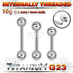 h44w4038 titanium internal brow bar 4mm balls