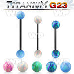 h44w5m0 titanium straight bar 16g 4mm synthetic opal balls