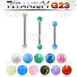 h44w5mz titanium bar 16g 3mm synthetic opal balls