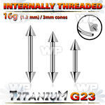 h44w6uz8 titanium internal brow bar 3mm cones