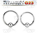 h46aek g23 titanium captive bead ring 2mm 6mm ball ear lobe piercing