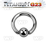 h46at g23 titanium captive bead ring 3mm an 8mm ball ear lobe piercing