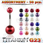 h4b2zep g23 titanium belly bananas 1 6mm 5 8mm faux pearl ball belly piercing