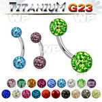 h4udasy g23 titanium belly ring 5mm 6mm resin covered ferido belly piercing