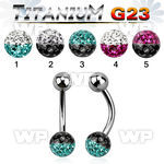 h4udayw g23 titanium belly ring 5mm top titanium ball 6mm multi belly piercing