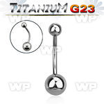 h4ui g23 titanium belly ring upper 5mm lower 8mm plain titan belly piercing