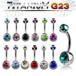 h4uk6ijc g23 titanium belly ring lower 8mm press fit jewel ball belly piercing