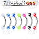 h4uw4w g23 titanium micro banana 1 2mm 3mm acrylic uv beach bal eyebrow piercing