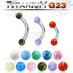 h4uw5mz titanium bananabell 16g 3mm synthetic opal balls