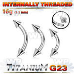 h4uw6uz8 titanium internal brow bananabell 3mm cones