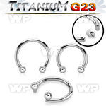 h6448x titanium horseshoe circular bar facing balls internal