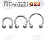h644 g23 titanium cbr horseshoe 1 6mm 4mm ball belly piercing