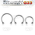 h644z titanium horseshoe circular bar 14g two 3mm balls