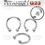 h64a18x titanium horseshoe circular bar round tops internal