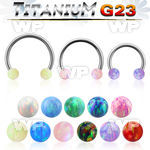 h64w5mz titanium circular bar 3mm synthetic opal balls
