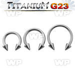 h64w6u g23 titanium cbr horseshoe 1 2mm 3mm cones belly piercing