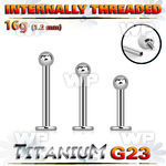 hb44ks8 titanium internal labret stud ball