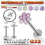 hb48uep titanium internal threaded labret 7 color cz