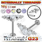 hb48uy titanium internal threaded labret 3 cz
