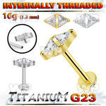 hb48uzk titanium labret stud 16g double trianglecz internal