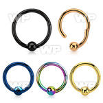 hbcrbt16 anodized steel hinged ball closure ring w 3mm ball