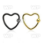hcrt16 anodized steel heart shaped ball closure ring w 3mm ball