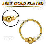 hr17rg gold plated silver seamless nose hoop w a balinese wire